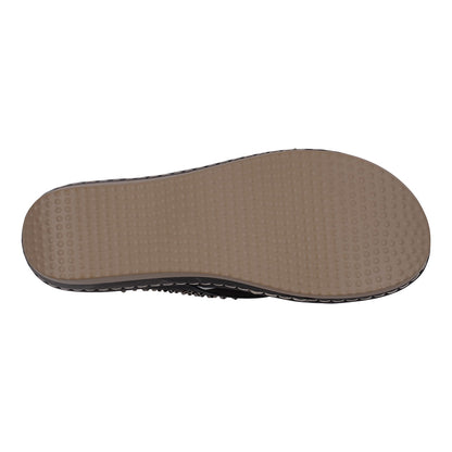 Tiana Black Embellished Comfort Wedge Sandals