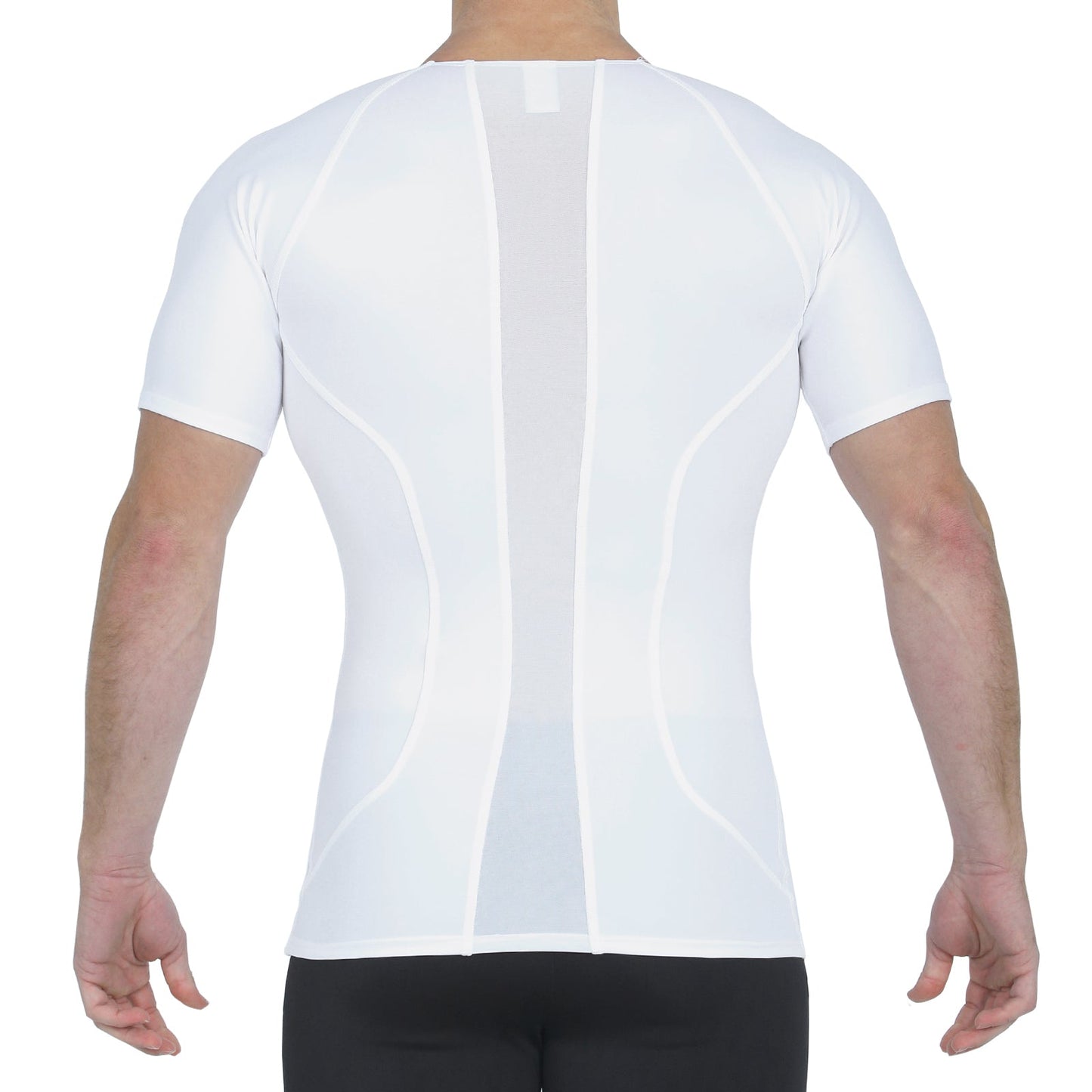 Insta Slim Men’s Side & Back Power Mesh Panel Crew Neck Shirt TS2307