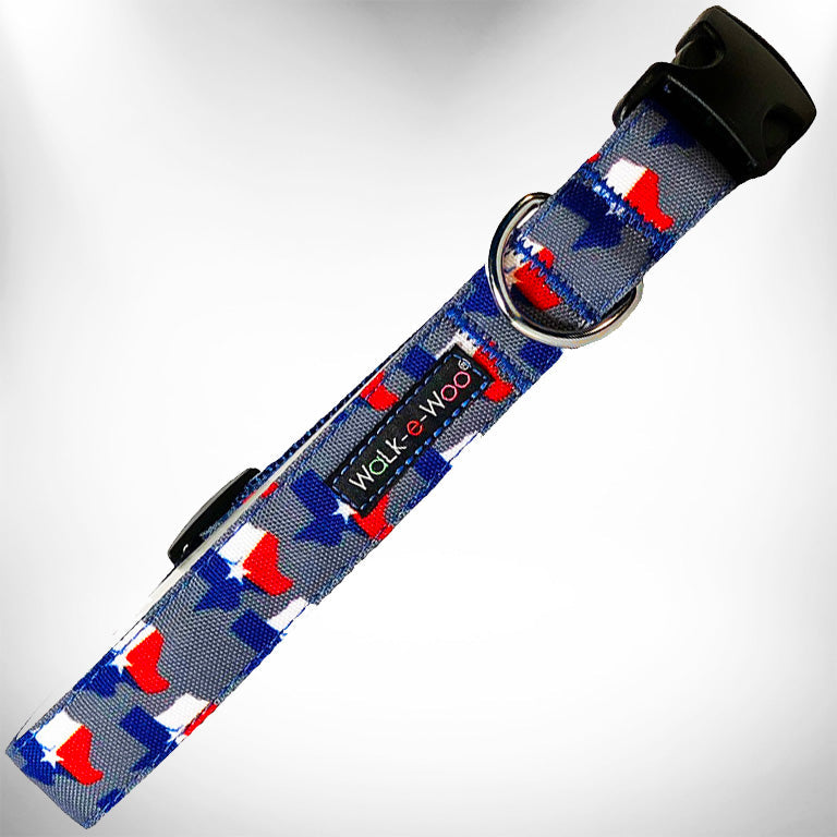Colorado and Texas Dog Collars, Leads, and Bows - 6 Styles