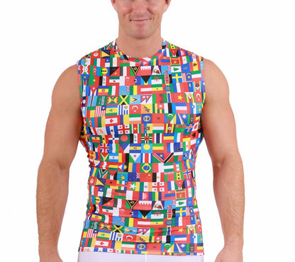 Insta Slim Flags Activewear Sleeveless High Crew Neck 5MAT018