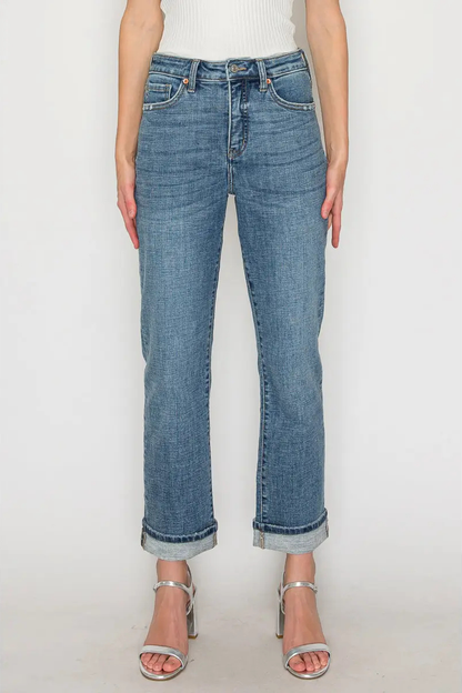 Sabine Tummy Control High Rise Slim Straight Jeans