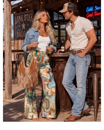 Baha Ranch Pictures of the Southwest High Waisted Wide Leg Pants