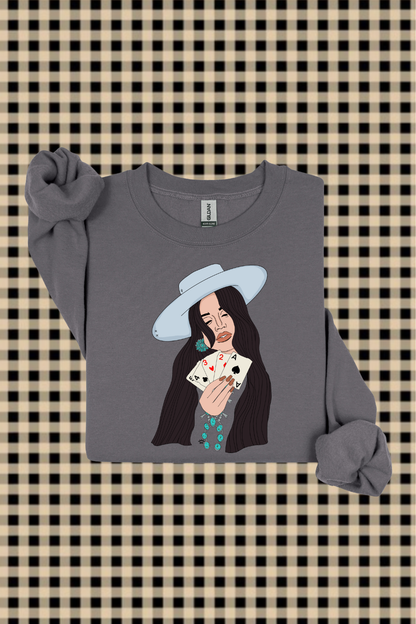 Poker Cowgirl Sweatshirt