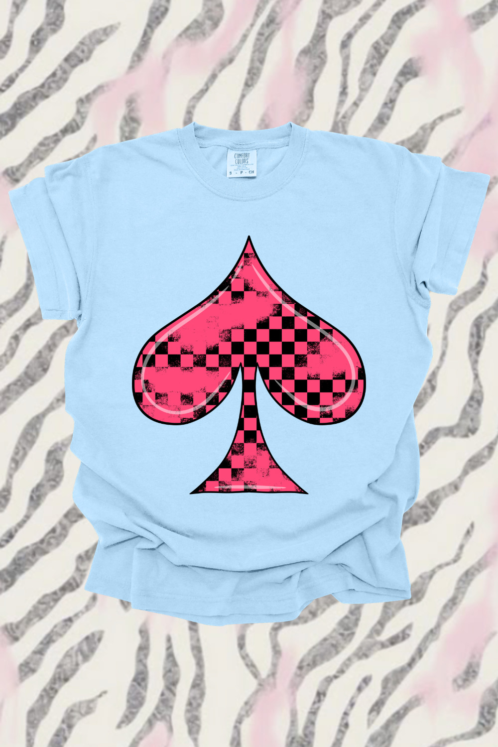 Neon Pink Spade Graphic Tee