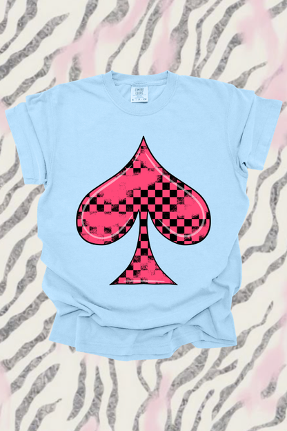 Neon Pink Spade Graphic Tee