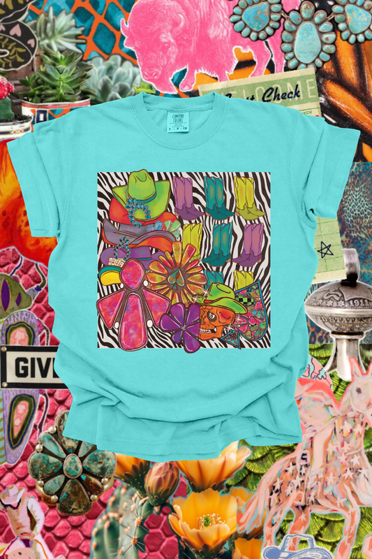 Funky Patchwork Graphic Tee