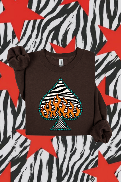 Zebra Spade Sweatshirt