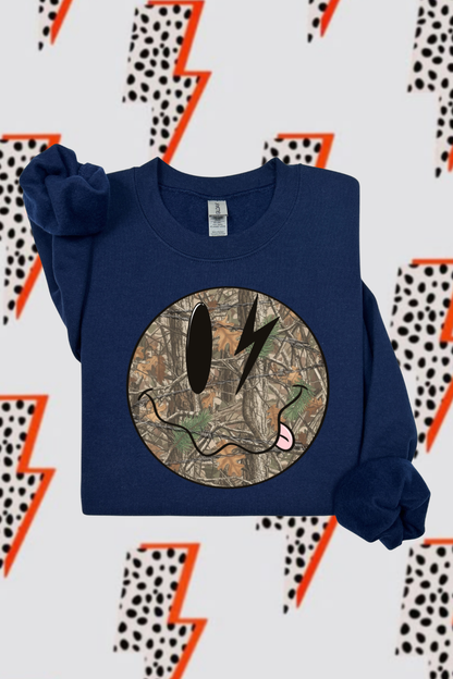 Camo Smiley Sweatshirt