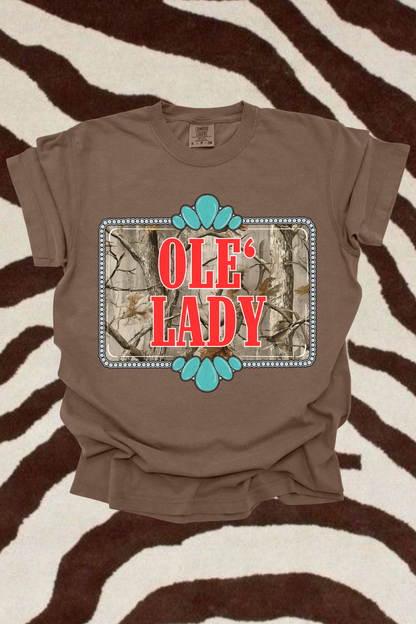 Ole' Lady Camo Graphic Tee