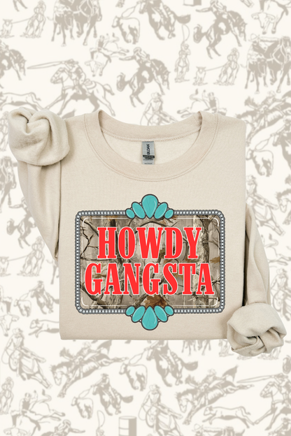 Howdy Gangsta Camo Sweatshirt