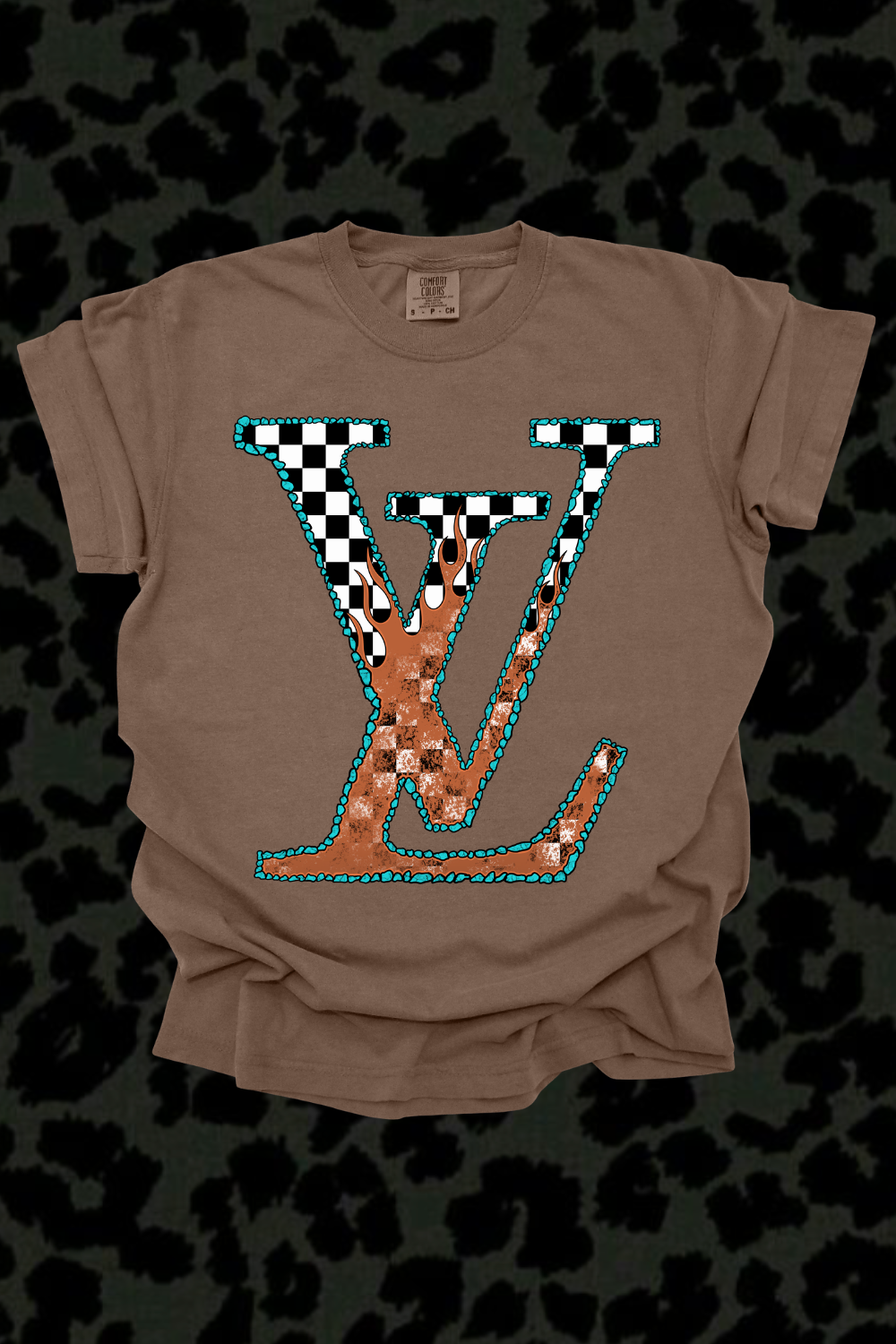 Checkered LV Graphic Tee