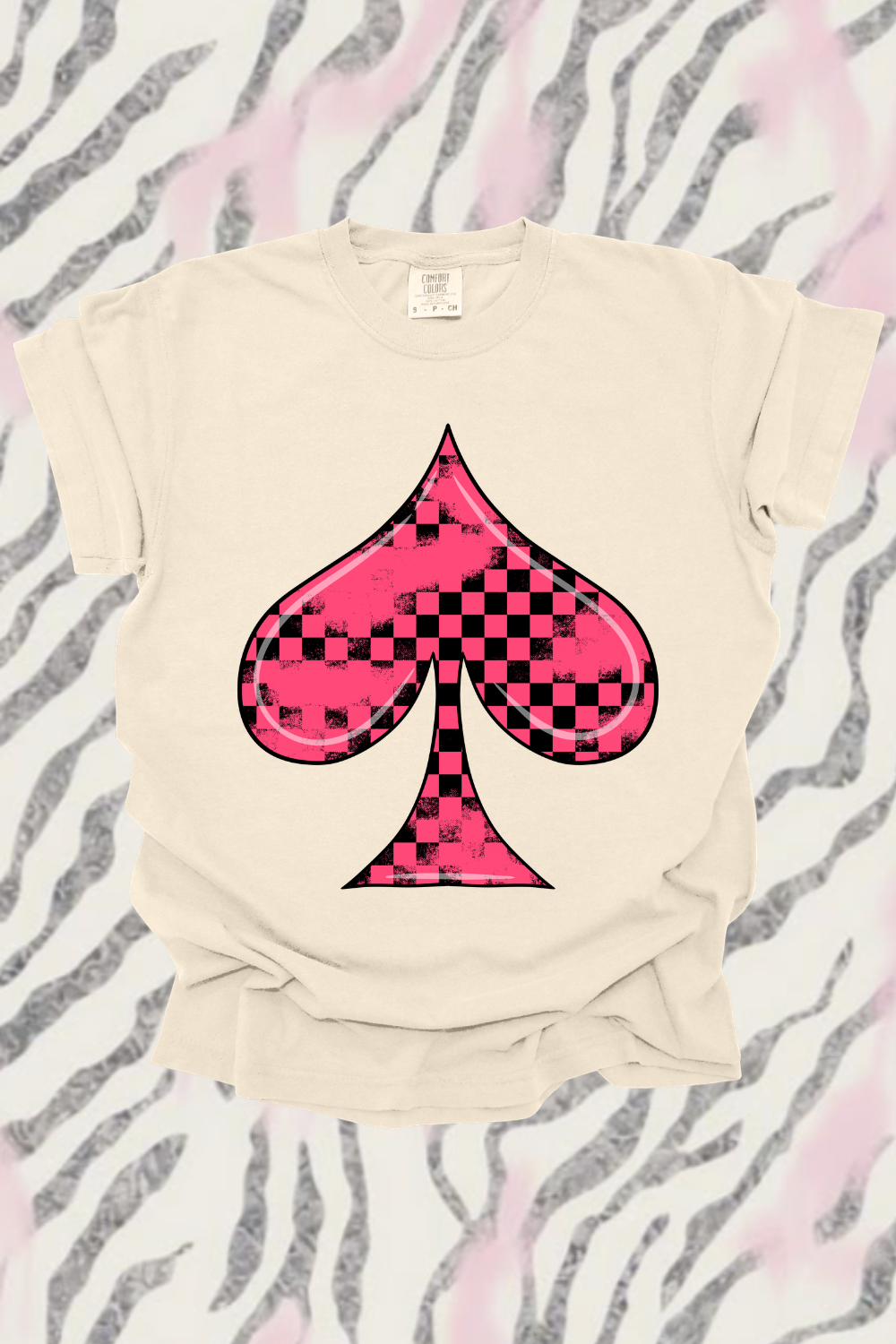 Neon Pink Spade Graphic Tee