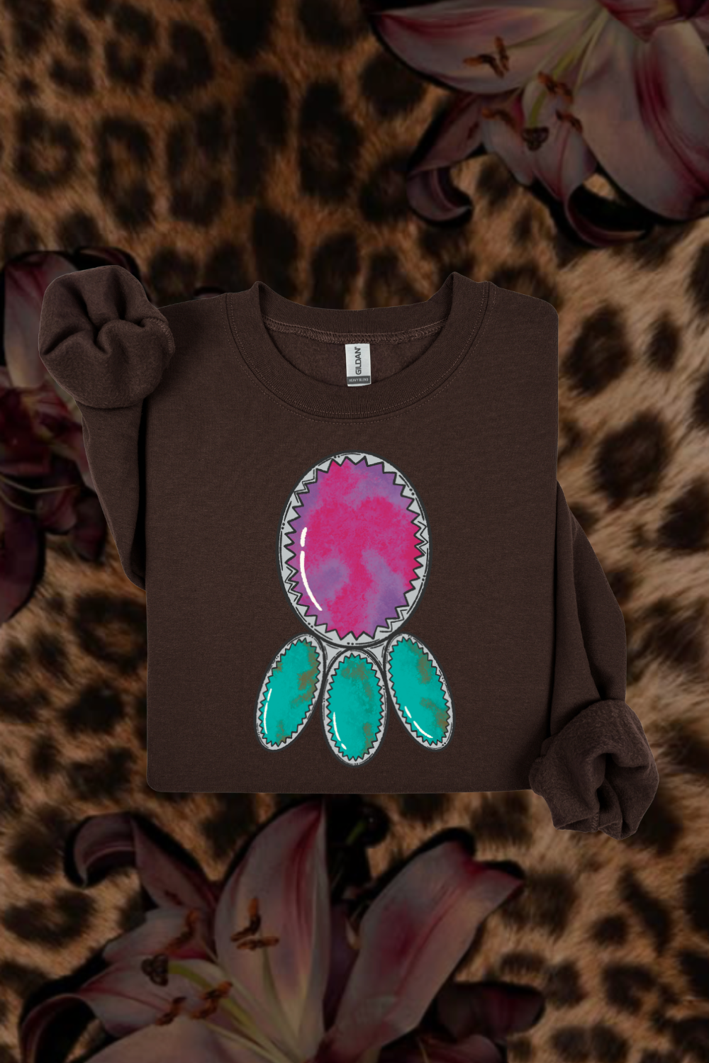 Pink Turquoise Sweatshirt