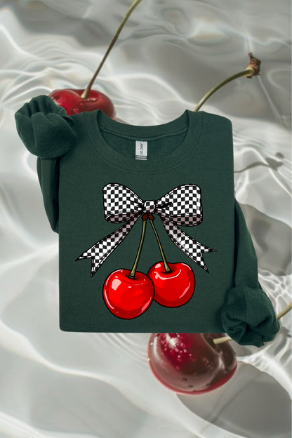 Checkered Cherries Sweatshirt