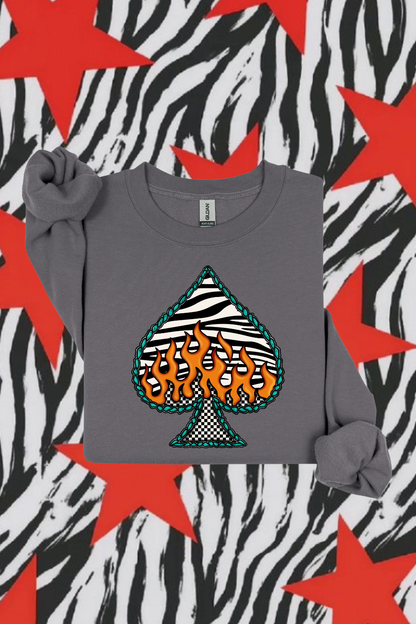 Zebra Spade Sweatshirt