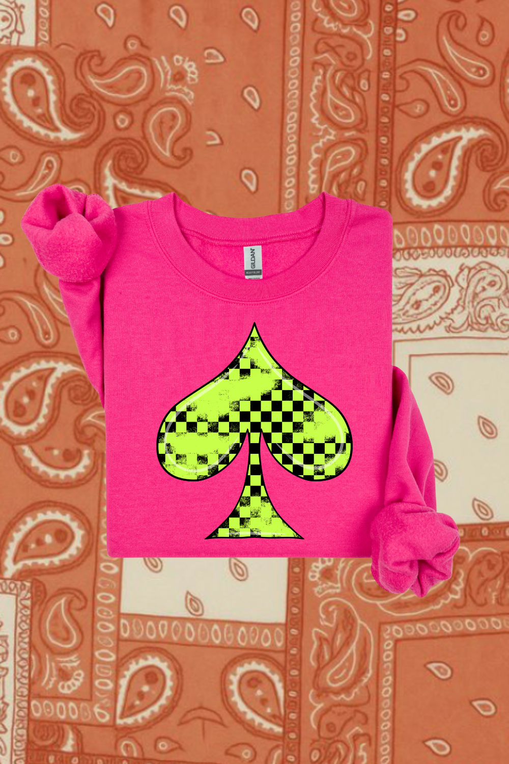 Neon Green Spade Sweatshirt