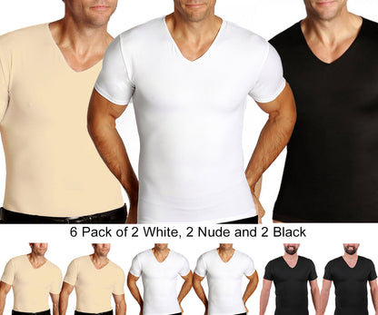 6-Pack Insta Slim Compression V-Necks VS0006