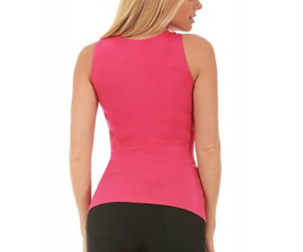 InstantFigure Activewear Compression Hi-Back Shirred Tank Top WA40011