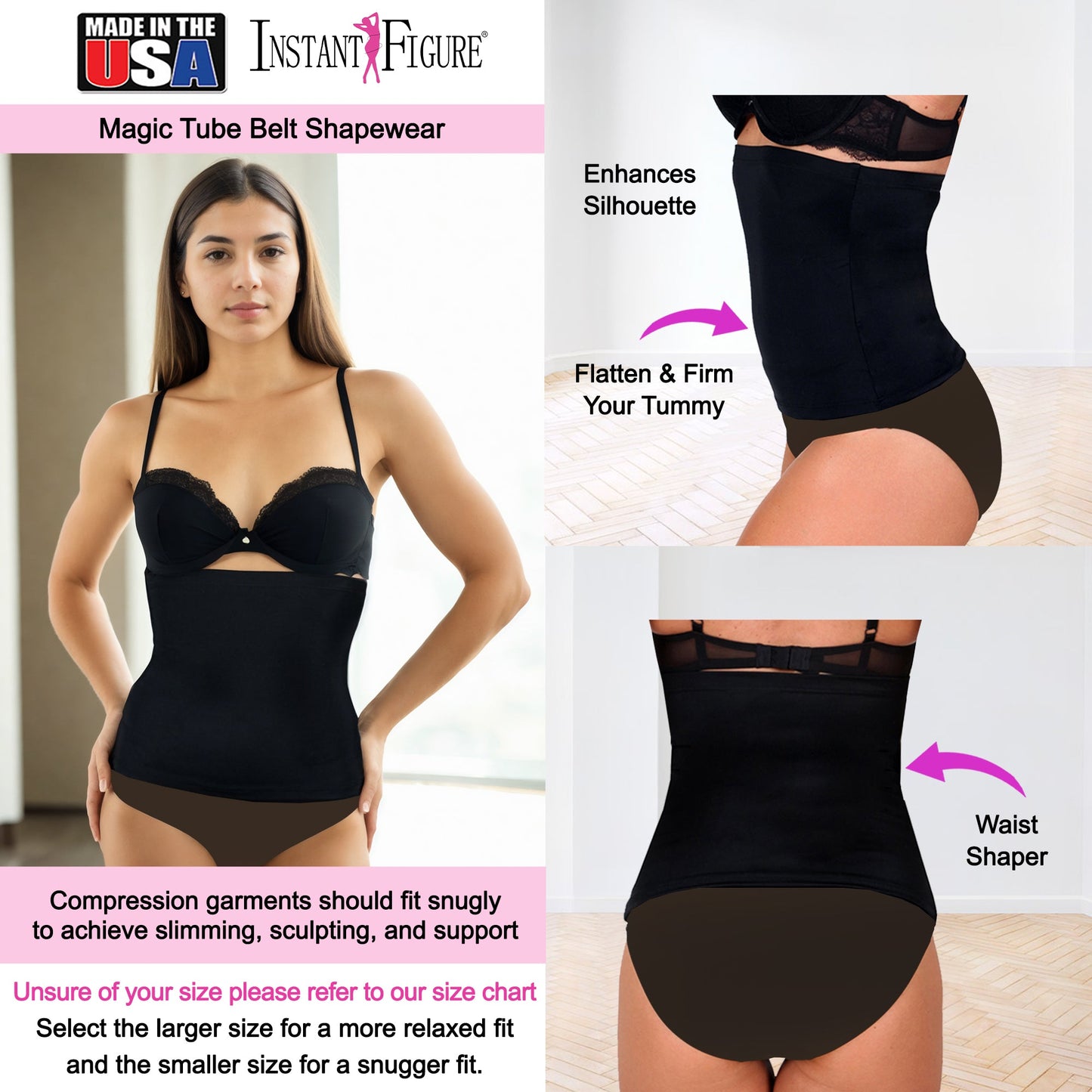 InstantFigure  Magic Tube Belt  Plus Size compression Shapewear WBL4081C