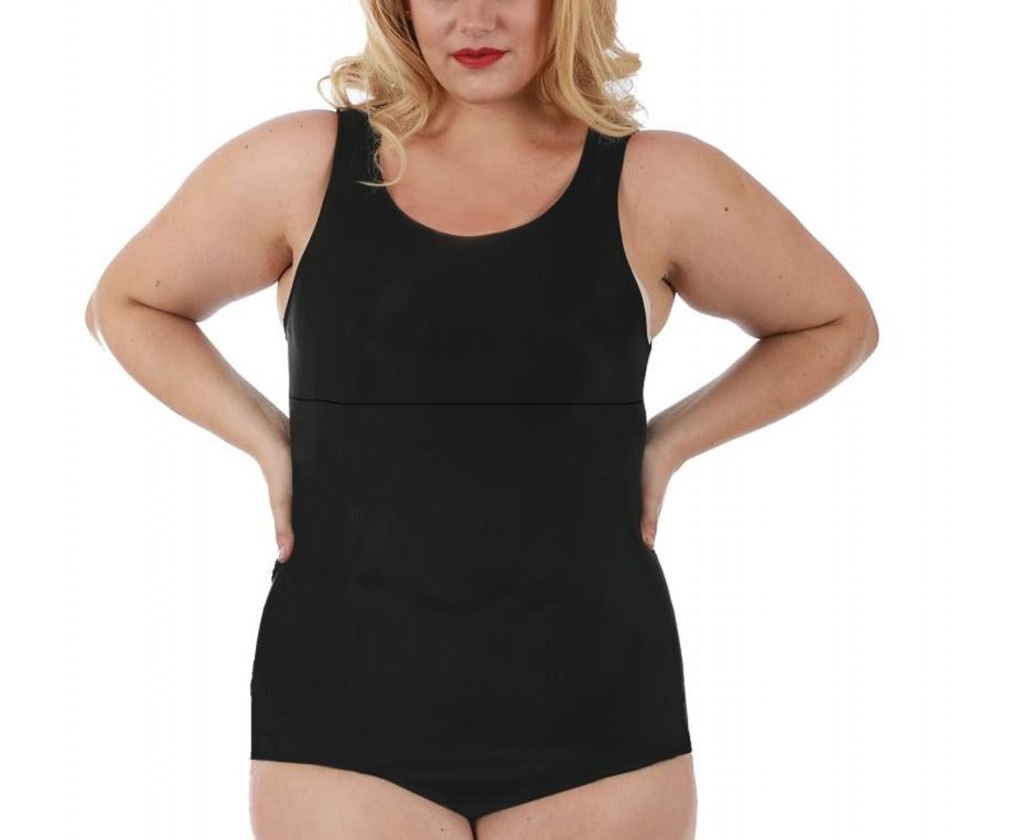 Instant Figure Curvy Plus Size Tank Brief Bodysuit WBS006C