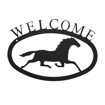 Small Running Horse Welcome Sign