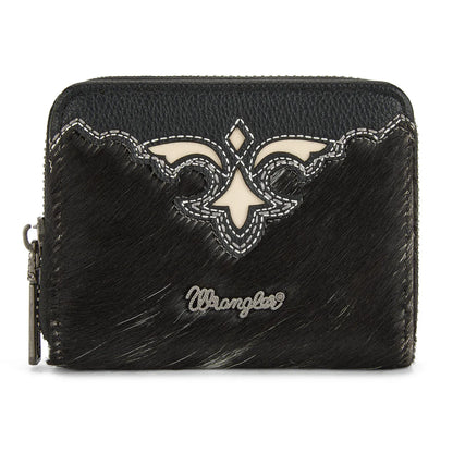 Wrangler Genuine Hair-On Cowhide Zip-Around Wallet