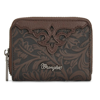 Wrangler Genuine Hair-On Cowhide Zip-Around Wallet
