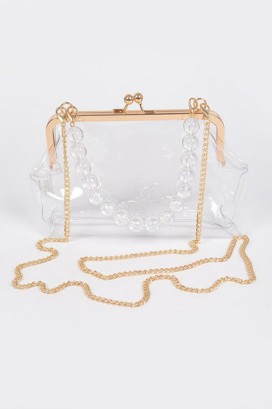 Vintage Clasp Pvc Transparent Clutch