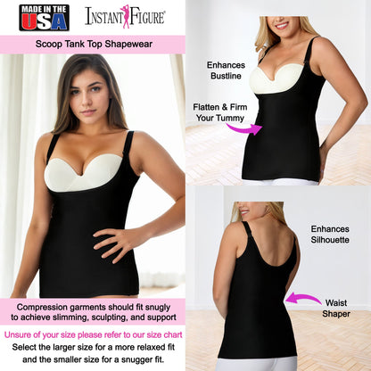 InstantFigure Underbust Tank Top with Bra Straps WTBS004