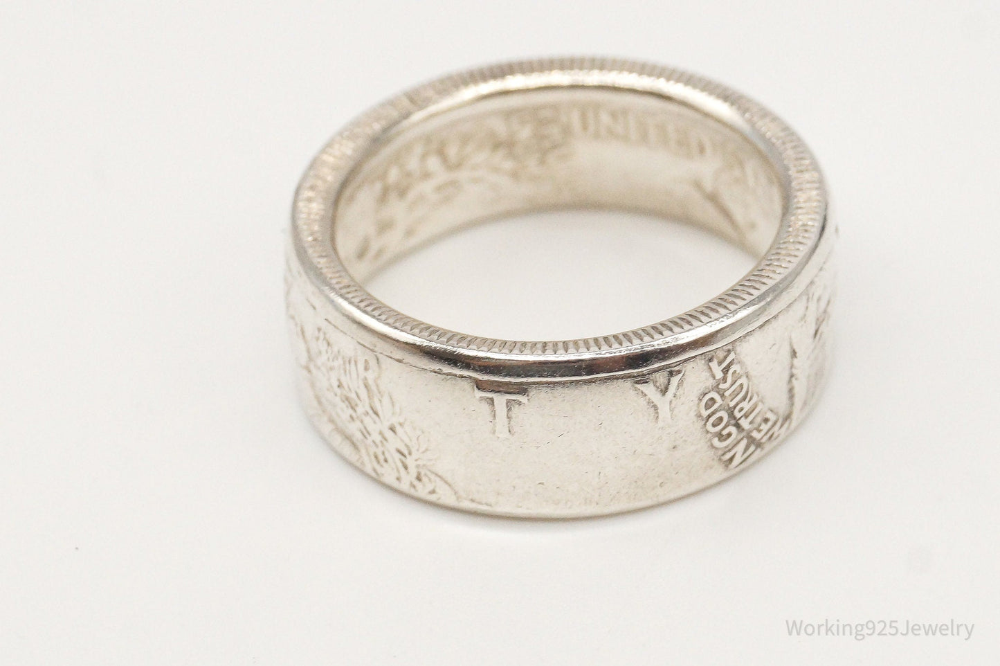 Vintage 1942 Half Dollar Silver Ring - Size 9