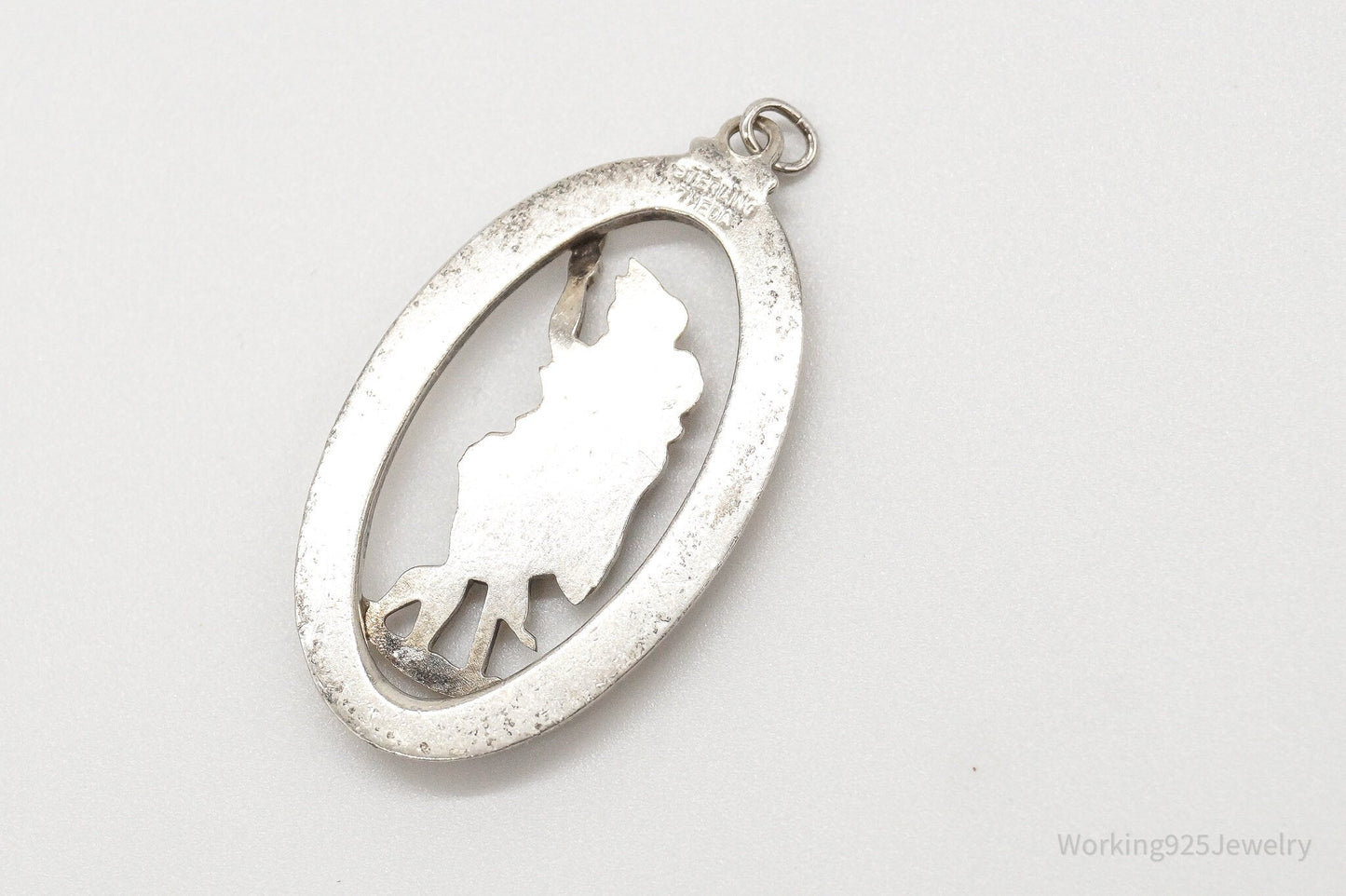 Antique Theda Saint Christopher Protect Us Sterling Silver Pendant