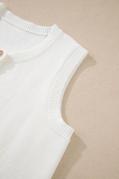 Adeline Color Sleeveless Knit Sweater