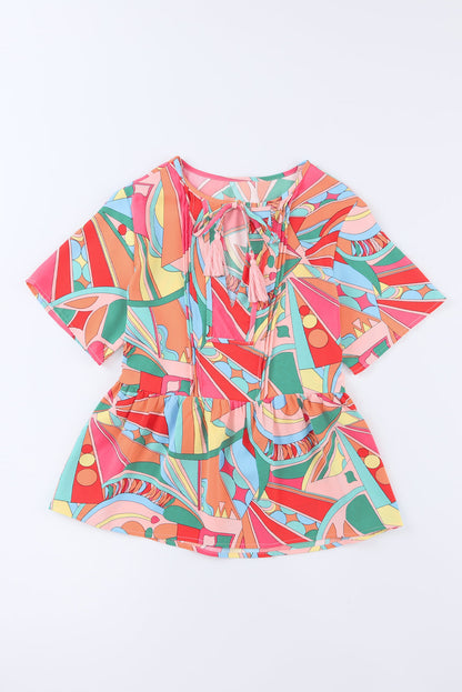 Kalani abstract Pattern Flowy Blouse