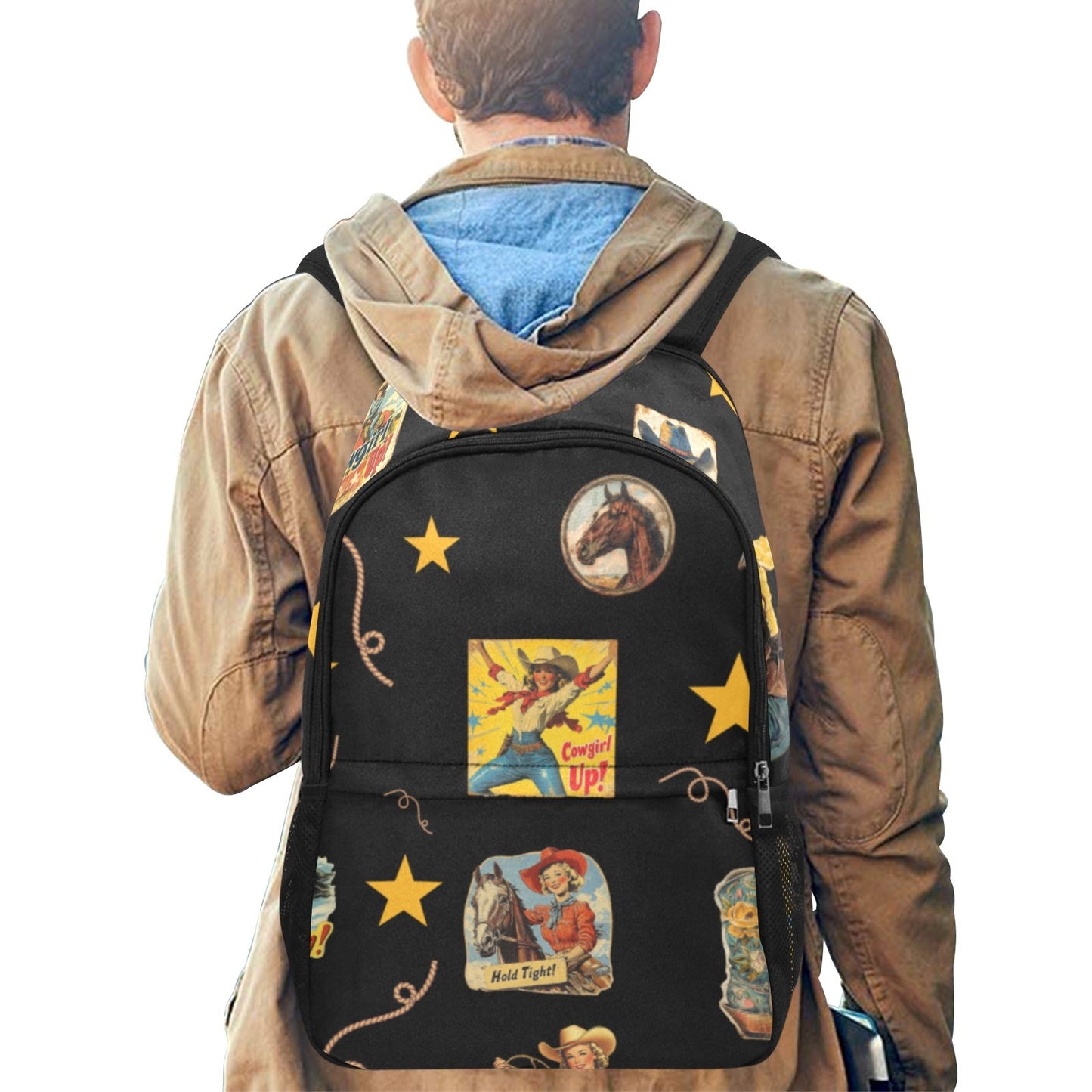 Vintage Cowgirl Collage Backpack