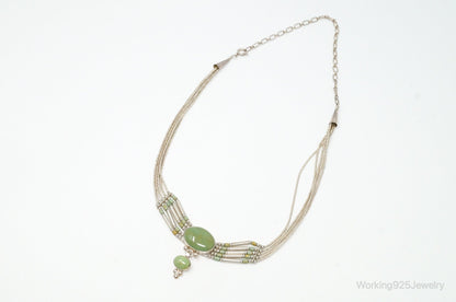 QT Turquoise Pendant On Carolyn Pollack Bead Sterling Silver Necklace Chain