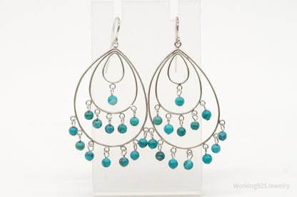 Designer SX Turquoise Sterling Silver Earrings