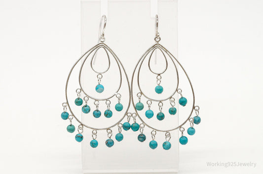 Designer SX Turquoise Sterling Silver Earrings
