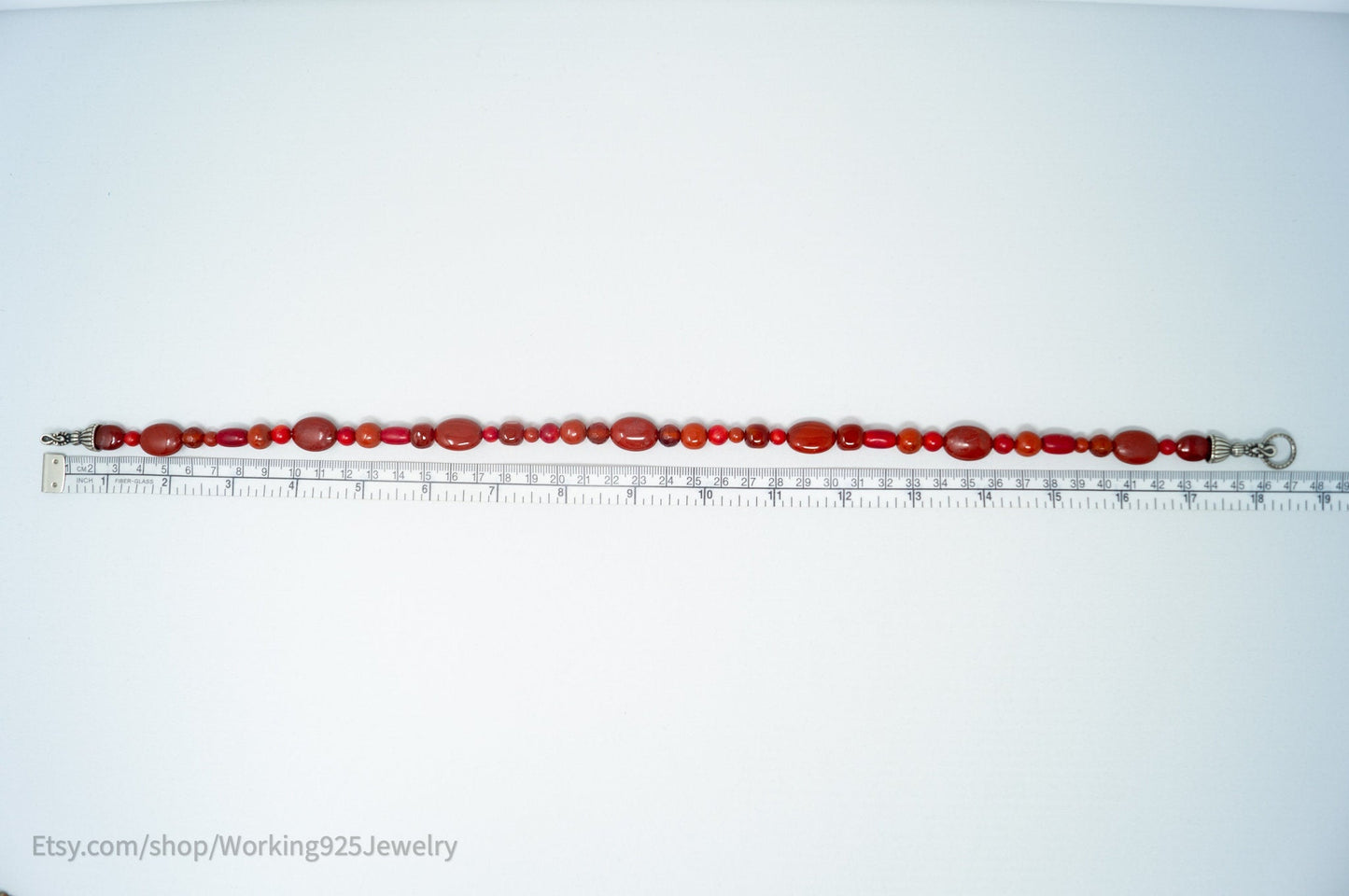 Designer Carolyn Pollack Relios Carnelian Red Jasper Sterling Silver Necklace