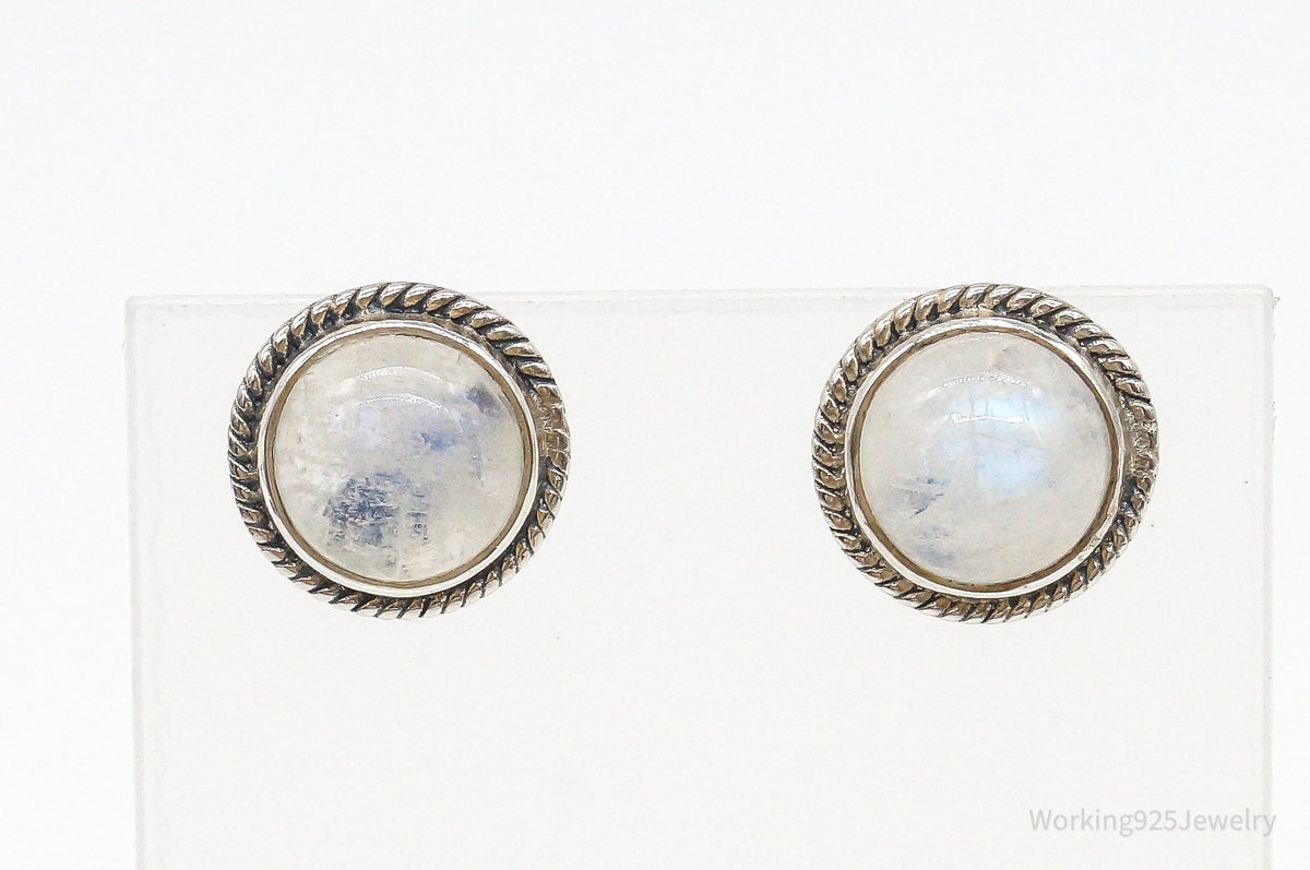 Vintage Moonstone Sterling Silver Earrings