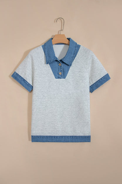 Mckayla Cuffed Short Sleeve Top