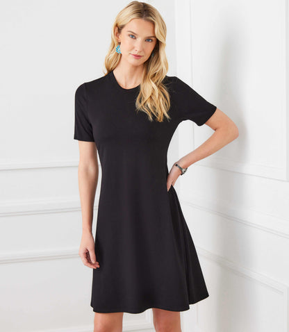 Short Sleeve A-Line Dress