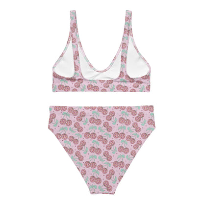 Cherry Groove High Waist Bikini