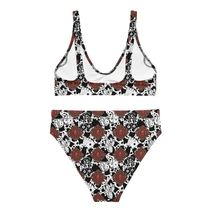 Red Turquoise Western Icon Recycled High-Waisted Bikini