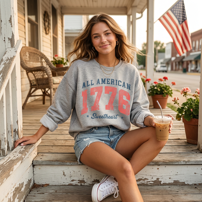 All-American Sweetheart 1776 Vintage Crewneck