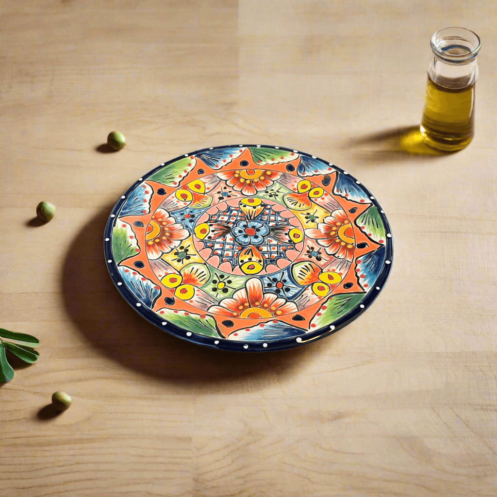 8" Talavera Ceramic Dinner Plate | Authentic Mexican Dinnerware