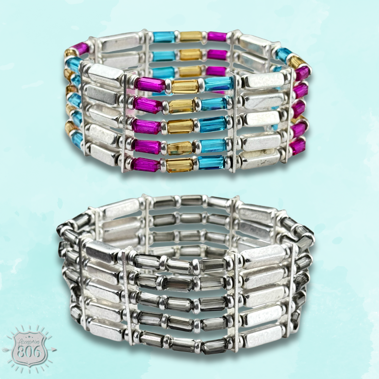 Stretch tube bead bracelet