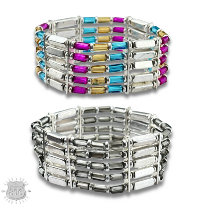 Stretch tube bead bracelet