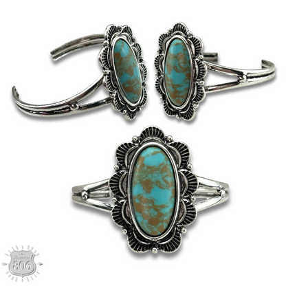 Western style oval stone bracelet