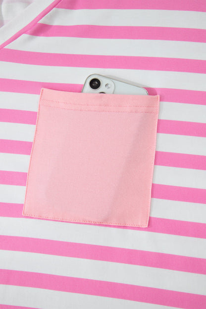 Ivanna Stripe Colorblock Patched PLUS Tee