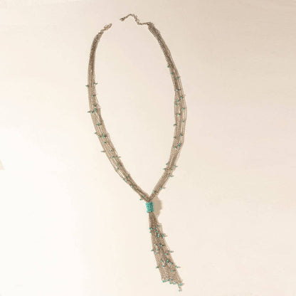 Mist River Tassel Necklace in Silver Mix: Silver Mix
